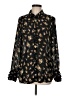 Premise Studio 100% Polyester Floral Black Long Sleeve Blouse Size M - photo 1