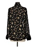 Premise Studio 100% Polyester Floral Black Long Sleeve Blouse Size M - photo 2