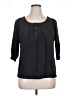 Basic Editions Black 3/4 Sleeve T-Shirt Size 1X - photo 1