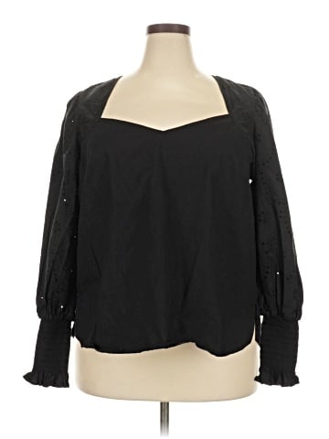 ELOQUII Elements Long Sleeve Blouse (view 1)