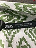 Zara Print Green Long Sleeve Blouse Size S - photo 4