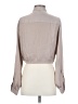 Topshop 100% Polyester Gray Long Sleeve Blouse Size 2 - photo 2