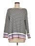 Talbots 100% Cotton Stripes White Pullover Sweater Size 12 - photo 1