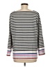 Talbots 100% Cotton Stripes White Pullover Sweater Size 12 - photo 2