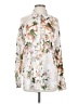 ACOA collection 100% Polyester Floral Ivory Long Sleeve Blouse Size S - photo 1