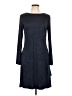 Olivaceous Solid Blue Casual Dress Size L - photo 1