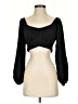 Shein Black 3/4 Sleeve Top Size 2 - photo 1