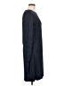 Olivaceous Solid Blue Casual Dress Size L - photo 4