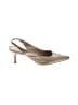 Ellen Tracy Metallic Silver Tan Flats Size 7 1/2 - photo 1