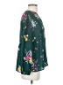 Old Navy 100% Polyester Floral Green 3/4 Sleeve Blouse Size S - photo 4