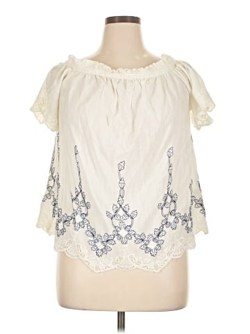 Kaari Blue Short Sleeve Blouse (view 1)