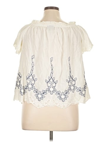 Kaari Blue Short Sleeve Blouse (view 2)