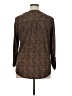 MICHAEL Michael Kors Animal Print Brown Long Sleeve Blouse Size XL - photo 2