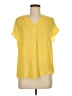 Carolina Belle 100% Polyester Yellow Short Sleeve Blouse Size S - photo 1
