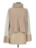 Sugarlips Color Block Tan Turtleneck Sweater Size M - photo 1