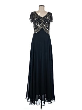 green emerald velvet dress Jkara Hunter Green Beaded Long Dress NWOT