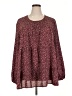 Oddi Burgundy Long Sleeve Blouse Size 2X - photo 1