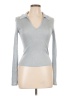 Bisou Bisou Silver Long Sleeve Top Size L - photo 1
