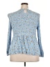 chic soul (chicsoul.com) 100% Polyester Blue Long Sleeve Blouse Size 2X - photo 2