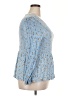 chic soul (chicsoul.com) 100% Polyester Blue Long Sleeve Blouse Size 2X - photo 4