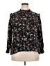 BLOOMCHIC 100% Rayon Floral Black Long Sleeve Blouse Size 18 - photo 1
