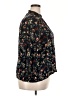 BLOOMCHIC 100% Rayon Floral Black Long Sleeve Blouse Size 18 - photo 4