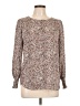 Unbranded 100% Polyester Animal Print Brown Long Sleeve Blouse Size 10 (estimated) - photo 1