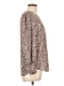 Unbranded 100% Polyester Animal Print Brown Long Sleeve Blouse Size 10 (estimated) - photo 4