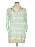 Bella Dahl 100% Rayon Green 3/4 Sleeve Button-Down Shirt Size L - photo 1