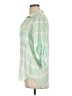 Bella Dahl 100% Rayon Green 3/4 Sleeve Button-Down Shirt Size L - photo 5