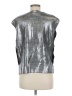 so Me Metallic Silver Sleeveless T-Shirt Size M - photo 2