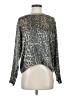 ATM 100% Silk Animal Print Gray Long Sleeve Silk Top Size S - photo 1