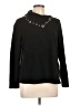 Chico's Color Block Polka Dots Solid Black Pullover Sweater Size Lg (2) - photo 1
