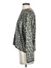 ATM 100% Silk Animal Print Gray Long Sleeve Silk Top Size S - photo 5