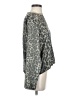 ATM 100% Silk Animal Print Gray Long Sleeve Silk Top Size S - photo 4