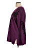 Chico's Paisley Floral Graphic Solid Purple Pullover Sweater Size L - photo 5