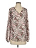 Unbranded 100% Polyester Gray Long Sleeve Blouse Size S - photo 1