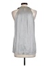 Vince. Silver Sleeveless Silk Top Size L - photo 2