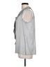 Vince. Silver Sleeveless Silk Top Size L - photo 5