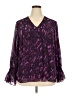 JM Collection 100% Polyester Purple 3/4 Sleeve Blouse Size 3X - photo 1