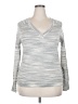 Moth Metallic Silver Pullover Sweater Size L - photo 1