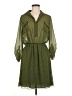 Max Studio 100% Polyester Chevron-herringbone Green Casual Dress Size M - photo 1