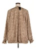 Torrid 100% Polyester Animal Print Brown Long Sleeve Blouse Size 3X Plus (3) - photo 2