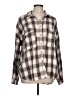 By Together 100% Cotton Plaid Tan Long Sleeve Button-Down Shirt Size L - photo 1