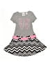 Piper Chevron-herringbone Gray Dress Size 4 - 5 - photo 1