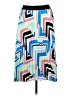 Worthington 100% Polyester Graphic Blue Casual Skirt Size M - photo 1