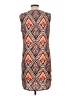 Renee C. 100% Polyester Print Orange Casual Dress Size L - photo 2