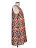 Renee C. 100% Polyester Print Orange Casual Dress Size L - photo 4