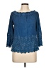 Style Envy 100% Rayon Blue 3/4 Sleeve Blouse Size L - photo 1