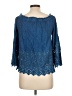 Style Envy 100% Rayon Blue 3/4 Sleeve Blouse Size L - photo 2